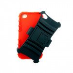 Wholesale iPhone 4 4S TPU+PC Dual Hybrid  Case with Stand (Black-Red)